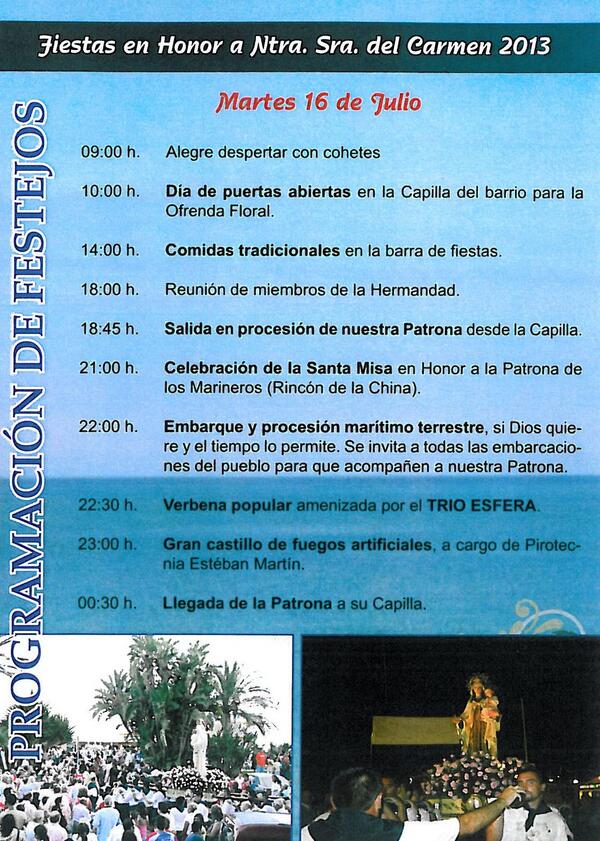 Fiestas del Carmen 2013 Martes